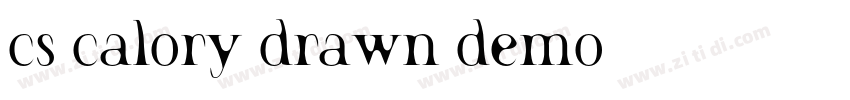 cs calory drawn demo字体转换 cs calory drawn demo字体转换
